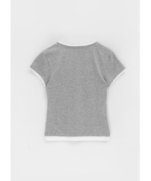 BLACKUP（ブラックアップ）の「[MADE] トゥロンレイヤード半袖Tシャツ（Tシャツ/カットソー・レディース・ブラウン/グレー/ブラック・FREE）」の16枚目の写真