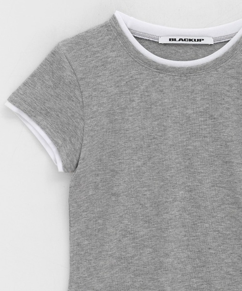 BLACKUP（ブラックアップ）の「[MADE] トゥロンレイヤード半袖Tシャツ（Tシャツ/カットソー・レディース・ブラウン/グレー/ブラック・FREE）」の17枚目の写真