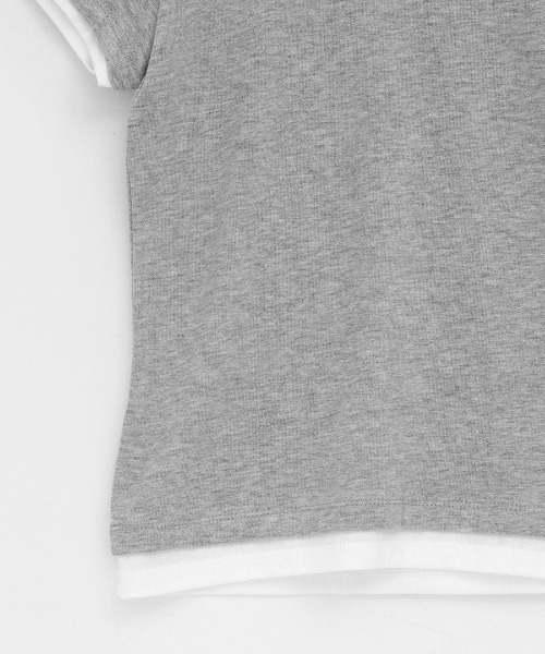 BLACKUP（ブラックアップ）の「[MADE] トゥロンレイヤード半袖Tシャツ（Tシャツ/カットソー・レディース・ブラウン/グレー/ブラック・FREE）」の18枚目の写真