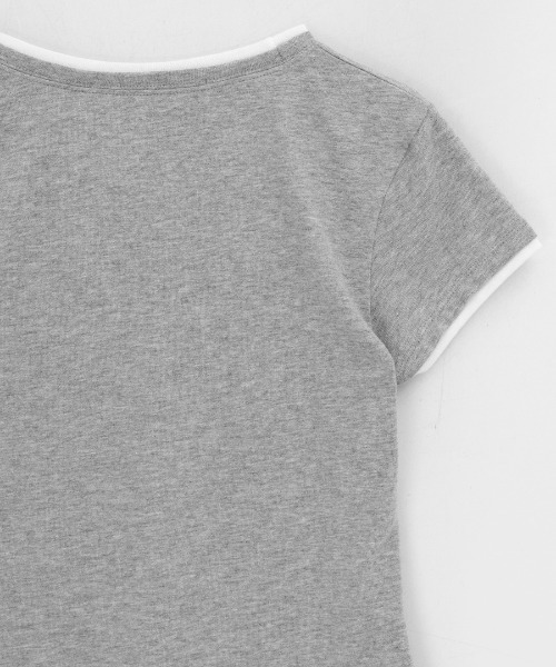 BLACKUP（ブラックアップ）の「[MADE] トゥロンレイヤード半袖Tシャツ（Tシャツ/カットソー・レディース・ブラウン/グレー/ブラック・FREE）」の19枚目の写真