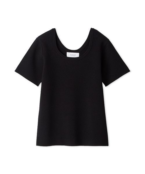 emmi(エミ)の「デコルテシンプルニット(ニット/セーター・レディース・ブラック/ホワイト/オレンジ・F)」の12枚目の写真