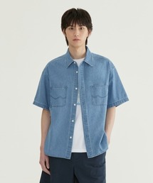 WORK DENIM HALF SHIRT