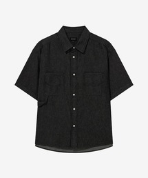WORK DENIM HALF SHIRT