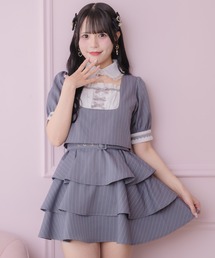 ツーピー風ティアードワンピース