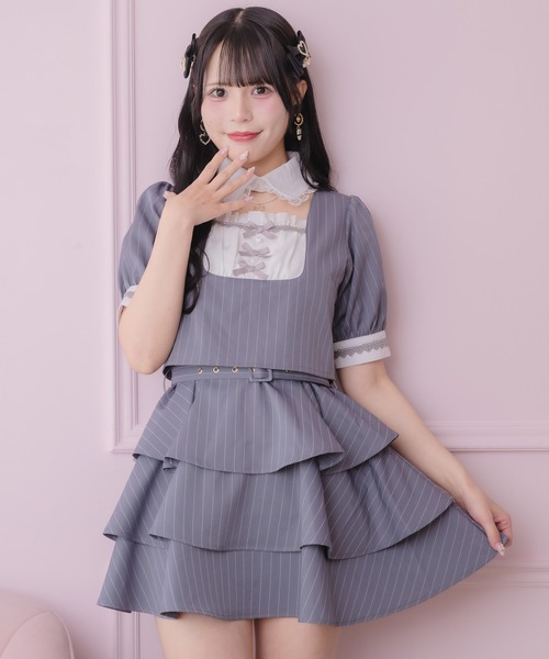 セール】ツーピー風ティアードワンピース（ワンピース）｜ROJITA