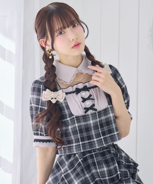 ROJITA ツーピー風ティアードワンピース ブラック ツーピー風ティアードワンピース（ワンピース）｜ROJITA（ロジータ）の