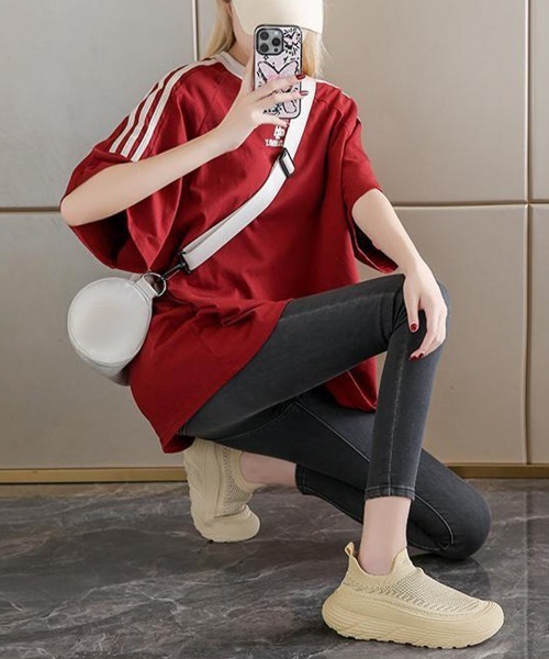 Miniministore（ミニミニストア）の「厚底メッシュスリッポンスニーカー軽量通気（スリッポン・レディース・ベージュ/ブラック・25.0cm/24.5cm/24.0cm/23.5cm/23.0cm）」の10枚目の写真
