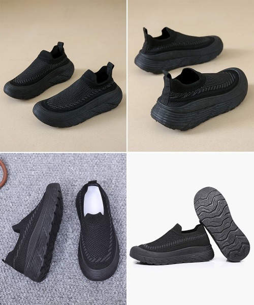 Miniministore（ミニミニストア）の「厚底メッシュスリッポンスニーカー軽量通気（スリッポン・レディース・ベージュ/ブラック・25.0cm/24.5cm/24.0cm/23.5cm/23.0cm）」の20枚目の写真