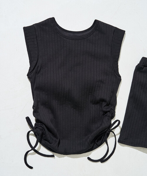 FREAK'S STORE(フリークスストア)の「限定展開 サイド 紐 ギャザー タンク 2セット 水着(トップス・パンツ)(水着・レディース・ベージュ/ブラウン/ナチュラル/ブラック/ブルーグリーン・SMALL/MEDIUM)」の22枚目の写真