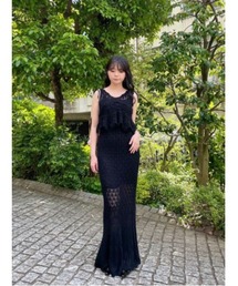 LILY BROWN（リリーブラウン）の「リボンオフショルビジュードレス