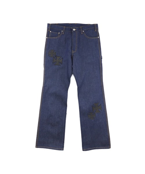 mindseeker(マインドシーカー)の「MS×Dickies Iron Cross Patch Flare Pants(デニムパンツ・メンズ・ブラック/インディゴブルー・32/34/36)」の14枚目の写真