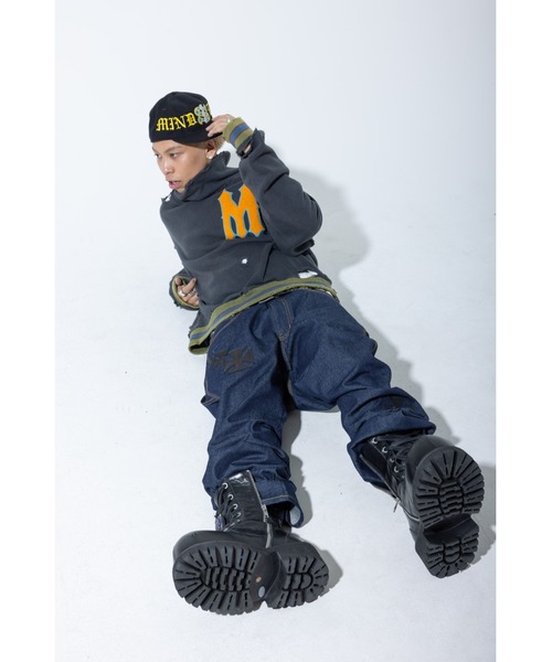 mindseeker(マインドシーカー)の「MS×Dickies Iron Cross Patch Flare Pants(デニムパンツ・メンズ・ブラック/インディゴブルー・32/34/36)」の8枚目の写真