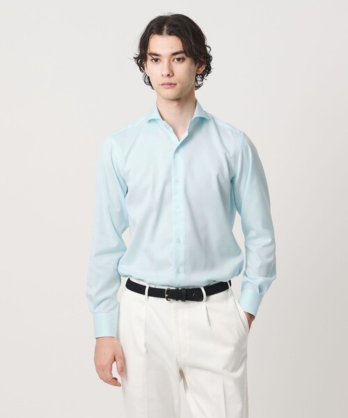 UNITED ARROWS(ユナイテッドアローズ)の「イージーケア AG パナマ カッタウェイカラー シャツ 抗菌防臭 通気性(シャツ/ブラウス・メンズ・ホワイト/ターコイズブルー系/ライトピンク・40cm/41cm/38cm/39cm)」の1枚目の写真
