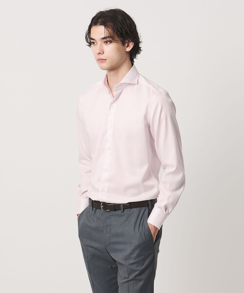 UNITED ARROWS(ユナイテッドアローズ)の「イージーケア AG パナマ カッタウェイカラー シャツ 抗菌防臭 通気性(シャツ/ブラウス・メンズ・ホワイト/ターコイズブルー系/ライトピンク・40cm/41cm/38cm/39cm)」の3枚目の写真