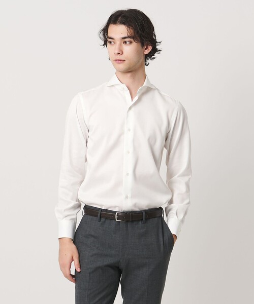 UNITED ARROWS(ユナイテッドアローズ)の「イージーケア AG パナマ カッタウェイカラー シャツ 抗菌防臭 通気性(シャツ/ブラウス・メンズ・ホワイト/ターコイズブルー系/ライトピンク・40cm/41cm/38cm/39cm)」の2枚目の写真