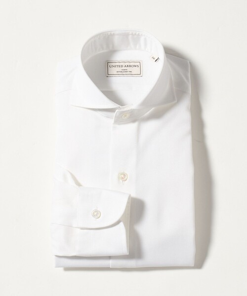 UNITED ARROWS(ユナイテッドアローズ)の「イージーケア AG パナマ カッタウェイカラー シャツ 抗菌防臭 通気性(シャツ/ブラウス・メンズ・ホワイト/ターコイズブルー系/ライトピンク・40cm/41cm/38cm/39cm)」の13枚目の写真