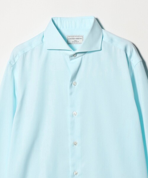 UNITED ARROWS(ユナイテッドアローズ)の「イージーケア AG パナマ カッタウェイカラー シャツ 抗菌防臭 通気性(シャツ/ブラウス・メンズ・ホワイト/ターコイズブルー系/ライトピンク・40cm/41cm/38cm/39cm)」の10枚目の写真