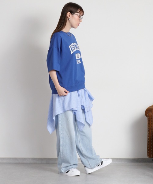 cepo(セポ)の「暑い夏を乗り切る、快適デニム〈接触冷感 / UVカット〉ICE リネンロールウエストストレートデニムパンツ(デニムパンツ・レディース・ブルー系3/ブルー系2/オフホワイト・L/M/S)」の13枚目の写真