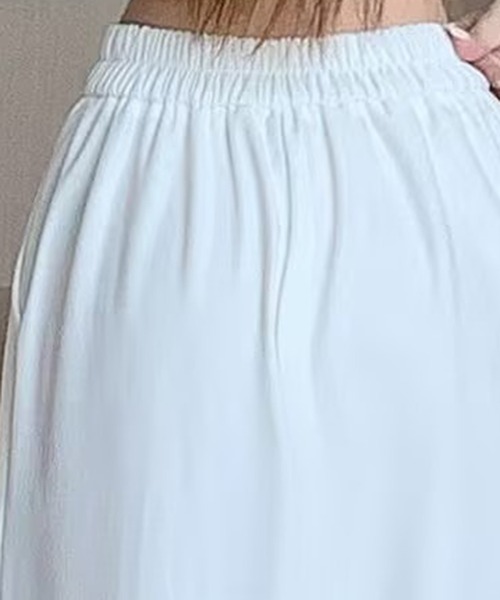 AsheKsha（アシクシャ）の「レース切り替えハイウエストワイドパンツ（その他パンツ・レディース・ホワイト・F）」の10枚目の写真