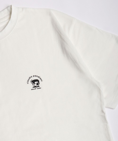 SoccerJunky（サッカージャンキー）の「SOCCER JUNKY / CLAUDIO PANDIANI ワンポイントプリント 半袖Tシャツ（Tシャツ/カットソー・メンズ・ブラック系その他/ホワイト系その他/ブラック/ホワイト・M/L/XL）」の7枚目の写真
