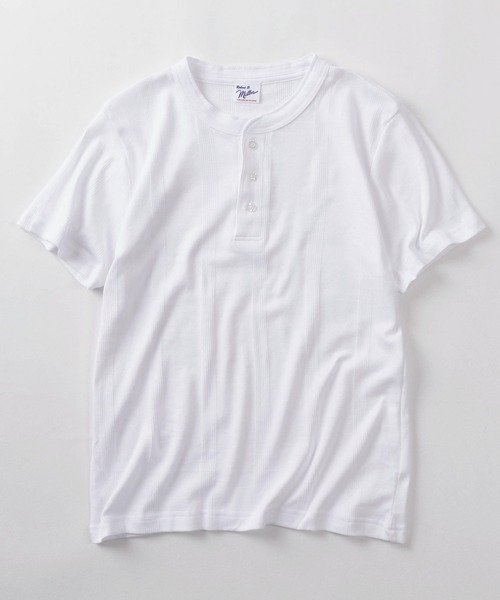 MILLER(ミラー)の「【92】【Miller/ミラー】パネルリブ ヘンリーネックTシャツ/無地T/インナーウェア/ユニセックス(Tシャツ/カットソー・メンズ・ブラック/ホワイト/グレー・LL/L/M)」の4枚目の写真