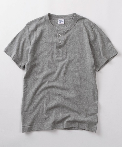 MILLER(ミラー)の「【92】【Miller/ミラー】パネルリブ ヘンリーネックTシャツ/無地T/インナーウェア/ユニセックス(Tシャツ/カットソー・メンズ・ブラック/ホワイト/グレー・LL/L/M)」の6枚目の写真