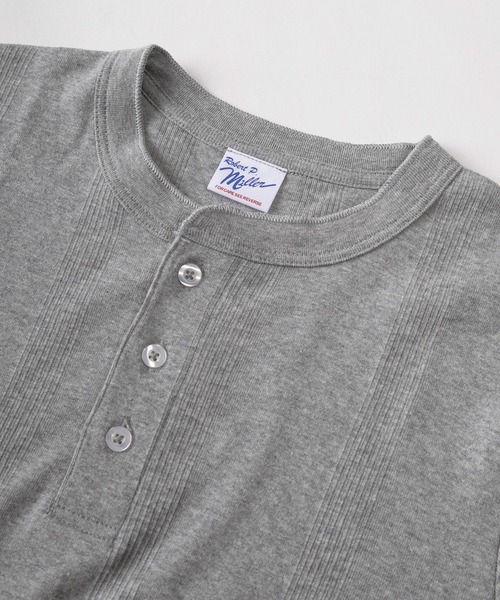 MILLER(ミラー)の「【92】【Miller/ミラー】パネルリブ ヘンリーネックTシャツ/無地T/インナーウェア/ユニセックス(Tシャツ/カットソー・メンズ・ブラック/ホワイト/グレー・LL/L/M)」の9枚目の写真