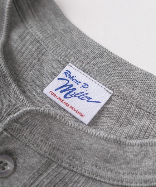 MILLER(ミラー)の「【92】【Miller/ミラー】パネルリブ ヘンリーネックTシャツ/無地T/インナーウェア/ユニセックス(Tシャツ/カットソー・メンズ・ブラック/ホワイト/グレー・LL/L/M)」の10枚目の写真