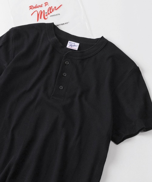 MILLER(ミラー)の「【92】【Miller/ミラー】パネルリブ ヘンリーネックTシャツ/無地T/インナーウェア/ユニセックス(Tシャツ/カットソー・メンズ・ブラック/ホワイト/グレー・LL/L/M)」の20枚目の写真