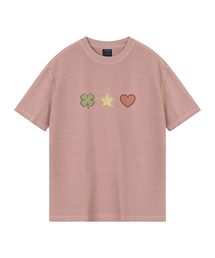 クローバークラブ ピグメントオーバーサイズ半袖Tシャツ(クロップ含む)