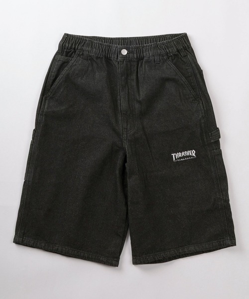 THRASHER(スラッシャー)の「【78】【THRASHER/スラッシャー】ロゴワンポイント刺繍 デニム ペインター ショートパンツ ピスネーム付き(デニムパンツ・メンズ・ブラック系その他3/ワンウォッシュ/ブラック/ブルー/ブラック系その他2/ブラック系その他/ライトブルー・M/XL/L)」の8枚目の写真