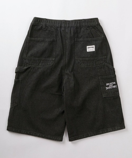 THRASHER(スラッシャー)の「【78】【THRASHER/スラッシャー】ロゴワンポイント刺繍 デニム ペインター ショートパンツ ピスネーム付き(デニムパンツ・メンズ・ブラック系その他3/ワンウォッシュ/ブラック/ブルー/ブラック系その他2/ブラック系その他/ライトブルー・M/XL/L)」の9枚目の写真