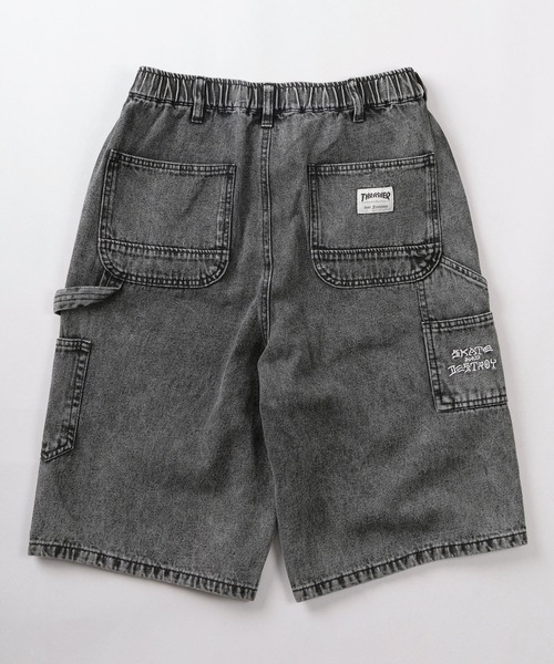 THRASHER(スラッシャー)の「【78】【THRASHER/スラッシャー】ロゴワンポイント刺繍 デニム ペインター ショートパンツ ピスネーム付き(デニムパンツ・メンズ・ブラック系その他3/ワンウォッシュ/ブラック/ブルー/ブラック系その他2/ブラック系その他/ライトブルー・M/XL/L)」の11枚目の写真