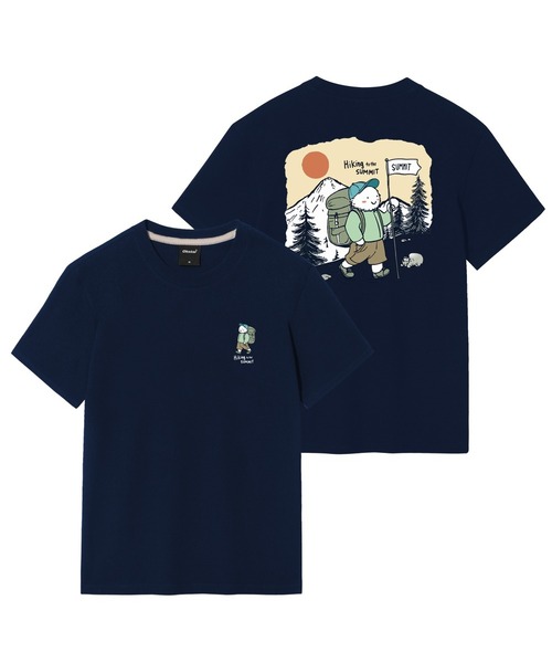 OKSTAR（オクスター）の「ハイキングデー バンパルティ（Tシャツ/カットソー・レディース・ネイビー/ライトグレー/ブラック/グレー/ライトベージュ/ダークグレー/クリーム/ホワイト/ダークグリーン/カーキ/ダークブルー・2XL/3XL/4XL/SMALL/MEDIUM/LARGE/X-LARGE）」の10枚目の写真