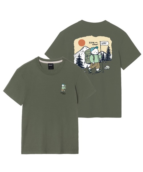 OKSTAR（オクスター）の「ハイキングデー バンパルティ（Tシャツ/カットソー・レディース・ネイビー/ライトグレー/ブラック/グレー/ライトベージュ/ダークグレー/クリーム/ホワイト/ダークグリーン/カーキ/ダークブルー・2XL/3XL/4XL/SMALL/MEDIUM/LARGE/X-LARGE）」の9枚目の写真