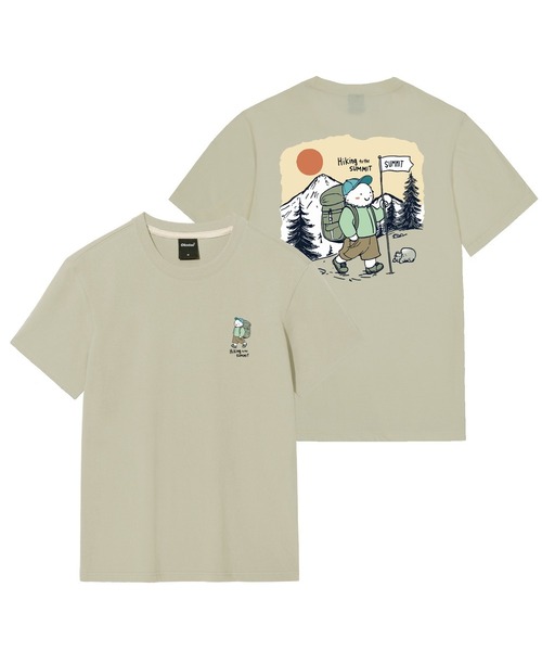 OKSTAR（オクスター）の「ハイキングデー バンパルティ（Tシャツ/カットソー・レディース・ネイビー/ライトグレー/ブラック/グレー/ライトベージュ/ダークグレー/クリーム/ホワイト/ダークグリーン/カーキ/ダークブルー・2XL/3XL/4XL/SMALL/MEDIUM/LARGE/X-LARGE）」の7枚目の写真