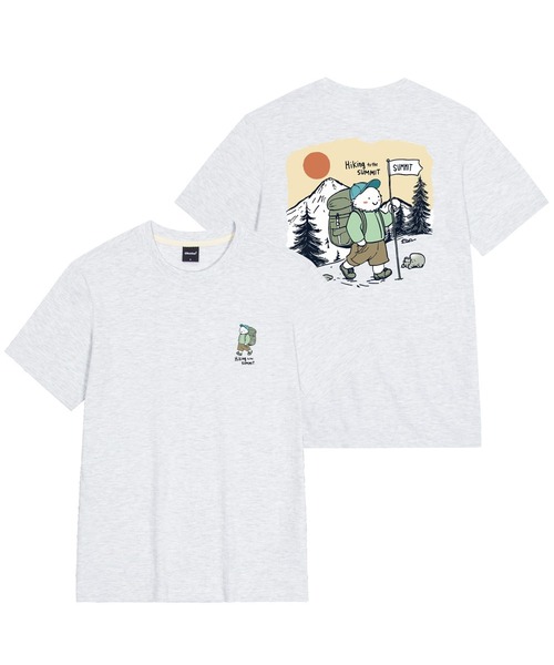 OKSTAR（オクスター）の「ハイキングデー バンパルティ（Tシャツ/カットソー・レディース・ネイビー/ライトグレー/ブラック/グレー/ライトベージュ/ダークグレー/クリーム/ホワイト/ダークグリーン/カーキ/ダークブルー・2XL/3XL/4XL/SMALL/MEDIUM/LARGE/X-LARGE）」の3枚目の写真