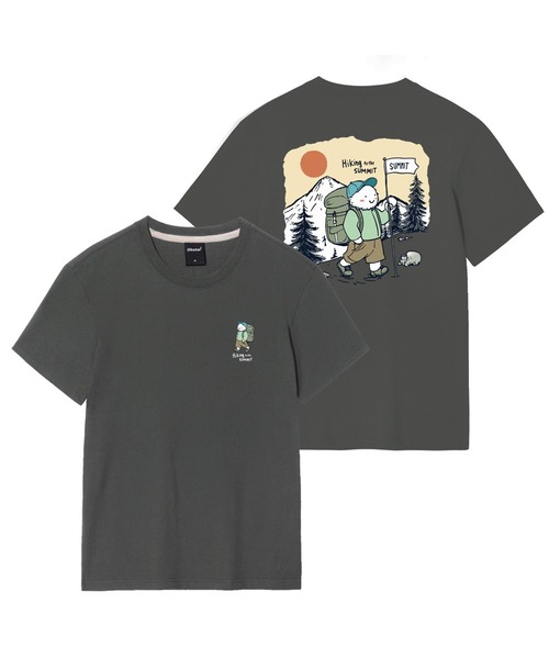 OKSTAR（オクスター）の「ハイキングデー バンパルティ（Tシャツ/カットソー・レディース・ネイビー/ライトグレー/ブラック/グレー/ライトベージュ/ダークグレー/クリーム/ホワイト/ダークグリーン/カーキ/ダークブルー・2XL/3XL/4XL/SMALL/MEDIUM/LARGE/X-LARGE）」の5枚目の写真