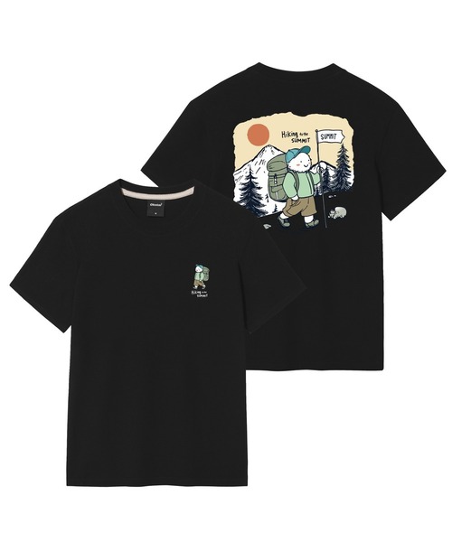 OKSTAR（オクスター）の「ハイキングデー バンパルティ（Tシャツ/カットソー・レディース・ネイビー/ライトグレー/ブラック/グレー/ライトベージュ/ダークグレー/クリーム/ホワイト/ダークグリーン/カーキ/ダークブルー・2XL/3XL/4XL/SMALL/MEDIUM/LARGE/X-LARGE）」の2枚目の写真