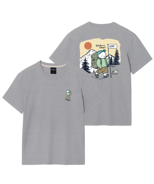 OKSTAR（オクスター）の「ハイキングデー バンパルティ（Tシャツ/カットソー・レディース・ネイビー/ライトグレー/ブラック/グレー/ライトベージュ/ダークグレー/クリーム/ホワイト/ダークグリーン/カーキ/ダークブルー・2XL/3XL/4XL/SMALL/MEDIUM/LARGE/X-LARGE）」の15枚目の写真