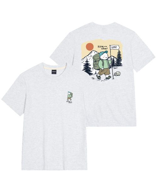 OKSTAR（オクスター）の「ハイキングデー バンパルティ（Tシャツ/カットソー・レディース・ネイビー/ライトグレー/ブラック/グレー/ライトベージュ/ダークグレー/クリーム/ホワイト/ダークグリーン/カーキ/ダークブルー・2XL/3XL/4XL/SMALL/MEDIUM/LARGE/X-LARGE）」の22枚目の写真