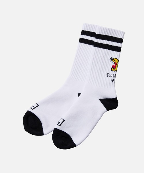 VIRGOwearworks(ヴァルゴウェアワークス)の「OLD TIGER SOCKS(ソックス/靴下・メンズ・ブラック/ホワイト・FREE)」の1枚目の写真