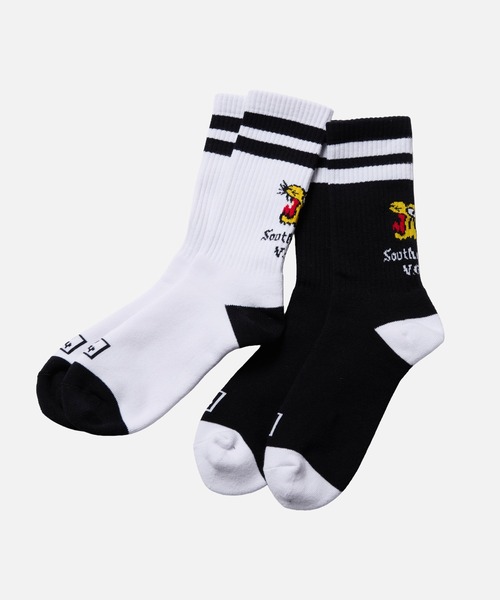 VIRGOwearworks(ヴァルゴウェアワークス)の「OLD TIGER SOCKS(ソックス/靴下・メンズ・ブラック/ホワイト・FREE)」の3枚目の写真