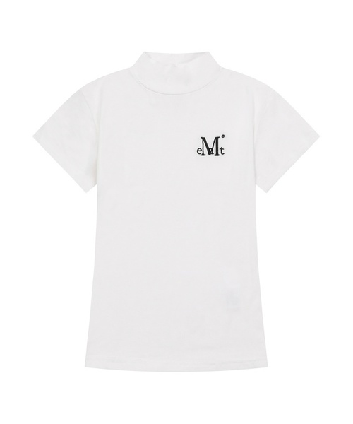MUCENT(ムセント)の「ビオールモックネックポラ半袖Tシャツ(4カラー)(Tシャツ/カットソー・レディース・ダークグレー/グレー/ブラック/アイボリー・FREE)」の2枚目の写真