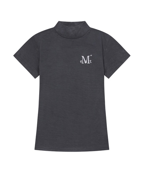 MUCENT(ムセント)の「ビオールモックネックポラ半袖Tシャツ(4カラー)(Tシャツ/カットソー・レディース・ダークグレー/グレー/ブラック/アイボリー・FREE)」の4枚目の写真