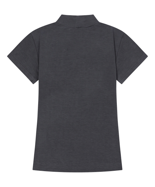 MUCENT(ムセント)の「ビオールモックネックポラ半袖Tシャツ(4カラー)(Tシャツ/カットソー・レディース・ダークグレー/グレー/ブラック/アイボリー・FREE)」の5枚目の写真