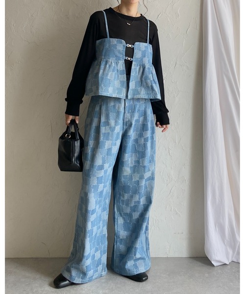She's Closet(シーズクローゼット)の「ショート丈ペプラムデニムビスチェキャミソール(ベスト・レディース・ブルー/ライトブルー/ネイビー・FREE)」の19枚目の写真