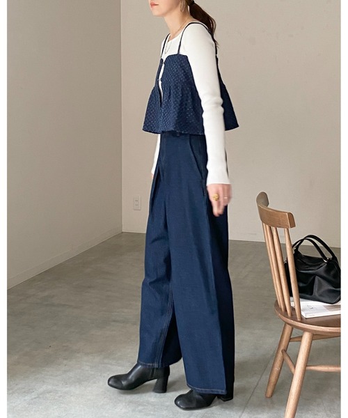 She's Closet(シーズクローゼット)の「ショート丈ペプラムデニムビスチェキャミソール(ベスト・レディース・ブルー/ライトブルー/ネイビー・FREE)」の16枚目の写真