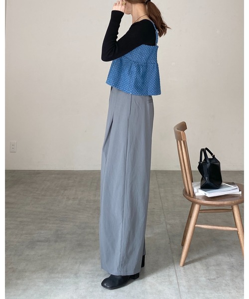 She's Closet(シーズクローゼット)の「ショート丈ペプラムデニムビスチェキャミソール(ベスト・レディース・ブルー/ライトブルー/ネイビー・FREE)」の12枚目の写真