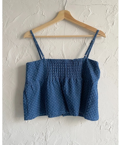 She's Closet(シーズクローゼット)の「ショート丈ペプラムデニムビスチェキャミソール(ベスト・レディース・ブルー/ライトブルー/ネイビー・FREE)」の4枚目の写真